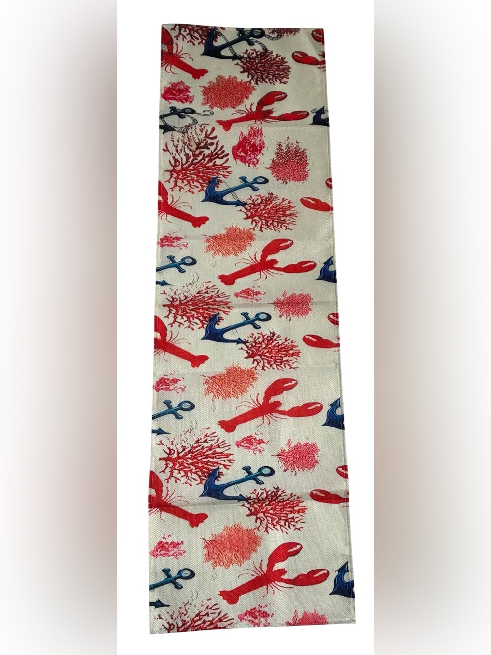 NAUTICAL TABLE RUNNER LOBSTER ANCHOR